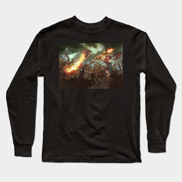Stone Singer: Word and Deed (Legacy of the Blade) Full Wrap Long Sleeve T-Shirt by Joseph J Bailey Author Designs